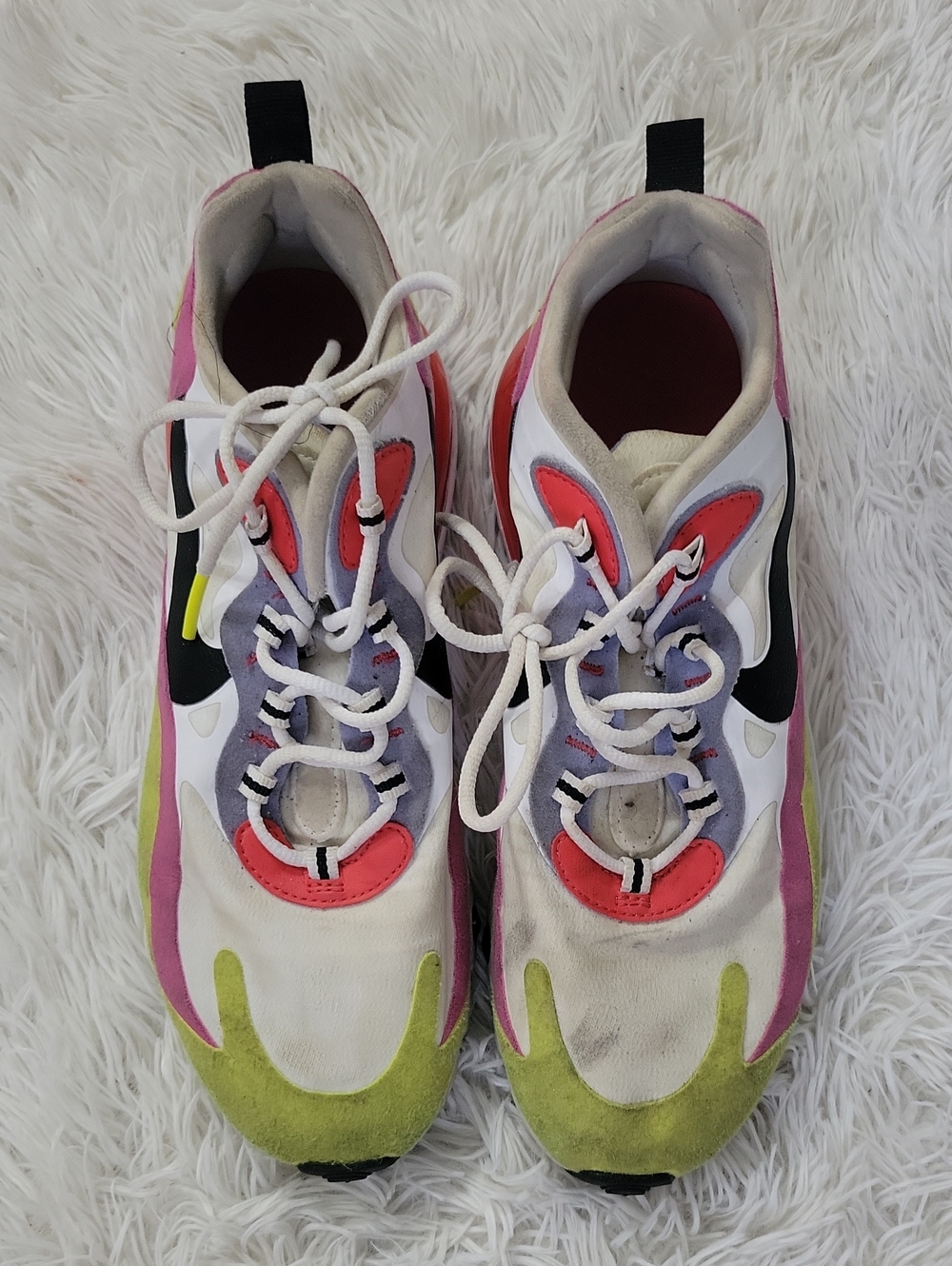 Nike Women's Multicolor Athletic Sneakers - Pink, Lime & White